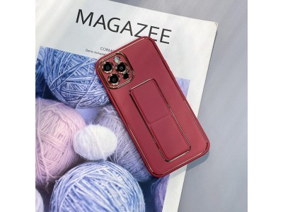 Kickstand TPU Case (�erven�) � Ochrann� kryt (obal) so stojan�ekom pre iPhone 12