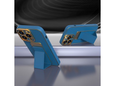 Kickstand TPU Case (ierna)  Ochrann kryt (obal) so stojanekom pre iPhone 12 Pro