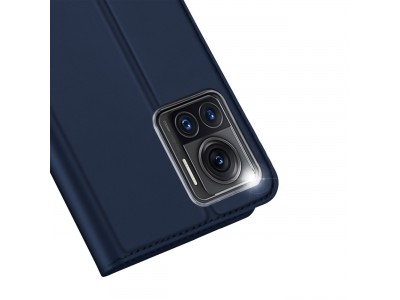 Luxusn Slim Fit puzdro pre Motorola Edge 30 Ultra (modr)
