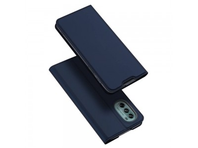 Luxusné Slim Fit puzdro pre Motorola Moto G62 5G (Navy modrá)