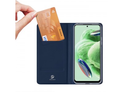Luxusn� Slim Fit puzdro pre Xiaomi Redmi Note 12 Pro+ (modr�)