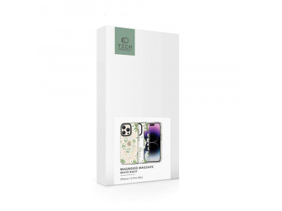 MagMod Clear Case (��ra) � Ochrann� kryt (obal) pre APPLE IPHONE 15 PRO MAX s podporou MagSafe White Daisy