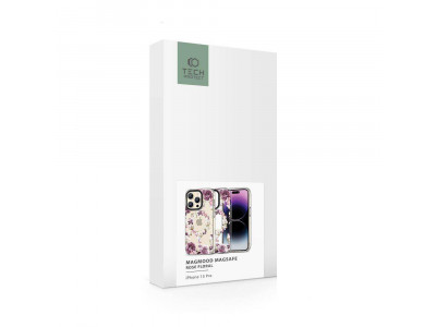 MagMod Clear Case (��ra) � Ochrann� kryt (obal) pre APPLE IPHONE 15 PRO s podporou MagSafe Rose Floral