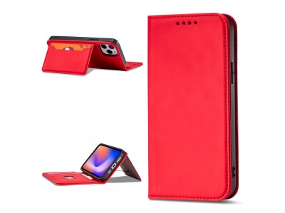 Magnet Card Case (�erven�) - Pe�a�enkov� puzdro s magnetick�m zatv�ran�m na iPhone 12