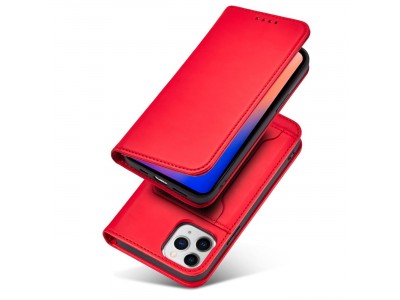 Magnet Card Case (�erven�) - Pe�a�enkov� puzdro s magnetick�m zatv�ran�m na iPhone 12