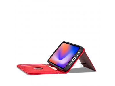 Magnet Card Case (�erven�) - Pe�a�enkov� puzdro s magnetick�m zatv�ran�m na iPhone 12