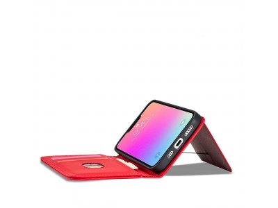 Magnet Card Case (�erven�) - Pe�a�enkov� puzdro s magnetick�m zatv�ran�m na iPhone 13