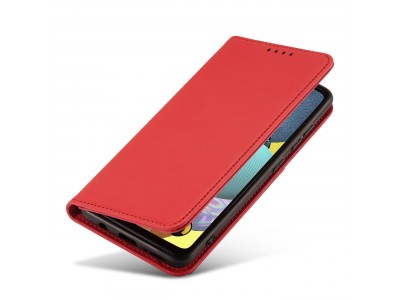 Magnet Card Case (erven) - Peaenkov puzdro s magnetickm zatvranm na Xiaomi Redmi Note 11 Pro