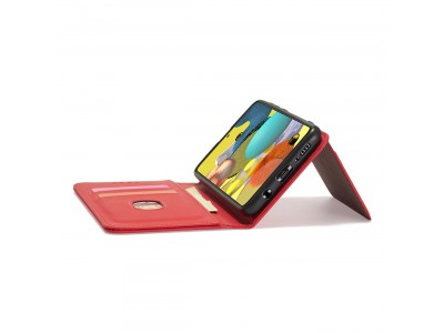 Magnet Card Case (erven) - Peaenkov puzdro s magnetickm zatvranm na Xiaomi Redmi Note 11 Pro