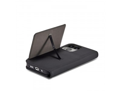 Magnet Card Case (�ierna) - Pe�a�enkov� puzdro s magnetick�m zatv�ran�m na iPhone 14 Pro Max