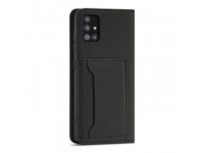 Magnet Card Case (ierna) - Peaenkov puzdro s magnetickm zatvranm na Xiaomi Redmi Note 11 Pro