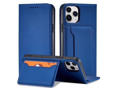Magnet Card Case (modr�) - Pe�a�enkov� puzdro s magnetick�m zatv�ran�m na iPhone 12