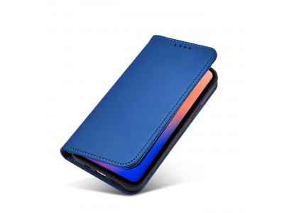 Magnet Card Case (modr�) - Pe�a�enkov� puzdro s magnetick�m zatv�ran�m na iPhone 12