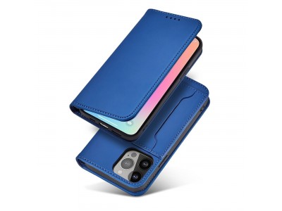 Magnet Card Case (modr�) - Pen�enkov� pouzdro s magnetick�m zatv�ran�m na iPhone 14