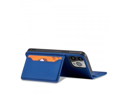 Magnet Card Case (modr�) - Pen�enkov� pouzdro s magnetick�m zatv�ran�m na iPhone 14