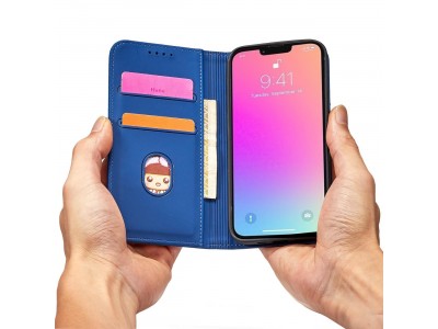 Magnet Card Case (modr�) - Pen�enkov� pouzdro s magnetick�m zatv�ran�m na iPhone 14