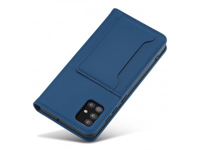 Magnet Card Case (modr�) - Pen�enkov� pouzdro s magnetick�m zatv�ran�m na Samsung Galaxy A13 5G