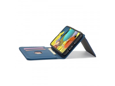Magnet Card Case (modr) - Peaenkov puzdro s magnetickm zatvranm na Xiaomi Redmi Note 11 Pro