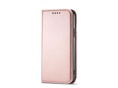 Magnet Card Case (ruov) - Peaenkov puzdro s magnetickm zatvranm na Samsung Galaxy A34 5G
