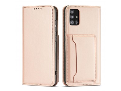 Magnet Card Case (růžová) - Peněženkové pouzdro s magnetickým zatváraním na Xiaomi Redmi Note 11