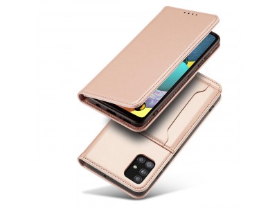 Magnet Card Case (ru�ov�) - Pe�a�enkov� puzdro s magnetick�m zatv�ran�m na Xiaomi Redmi Note 11