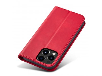 Magnet Fancy Case (�erven�) - Pe�a�enkov� puzdro s magnetick�m zatv�ran�m na iPhone 14