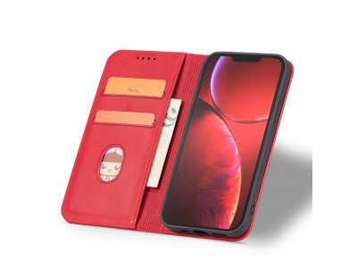 Magnet Fancy Case (�erven�) - Pe�a�enkov� puzdro s magnetick�m zatv�ran�m na iPhone 14