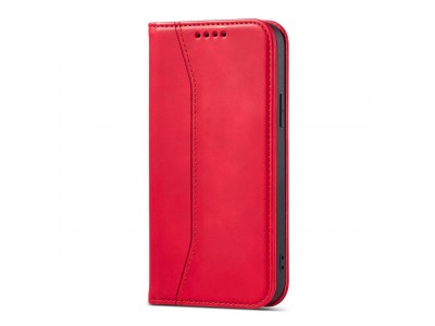 Magnet Fancy Case (�erven�) - Pe�a�enkov� puzdro s magnetick�m zatv�ran�m na iPhone 14