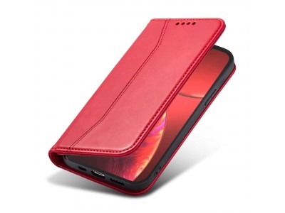 Magnet Fancy Case (�erven�) - Pe�a�enkov� puzdro s magnetick�m zatv�ran�m na iPhone 14
