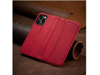 Magnet Fancy Case (�erven�) - Pe�a�enkov� puzdro s magnetick�m zatv�ran�m na iPhone 14