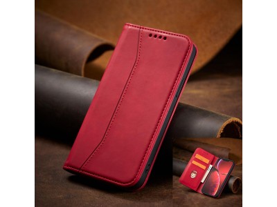 Magnet Fancy Case (�erven�) - Pe�a�enkov� puzdro s magnetick�m zatv�ran�m na iPhone 14
