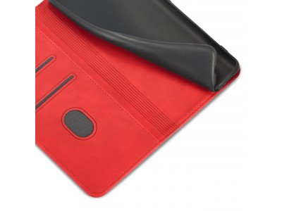 Magnet Fancy Case (erven) - Penenkov pouzdro s magnetickm zatvranm na Samsung Galaxy A34 5G