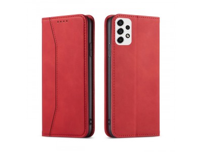 Magnet Fancy Case (červená) - Peňaženkové puzdro s magnetickým zatváraním na Samsung Galaxy A53 5G