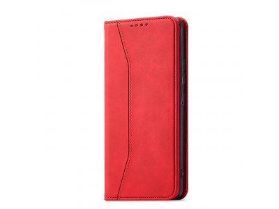 Magnet Fancy Case (�erven�) - Pe�a�enkov� puzdro s magnetick�m zatv�ran�m na Samsung Galaxy S22+ (S22 Plus)