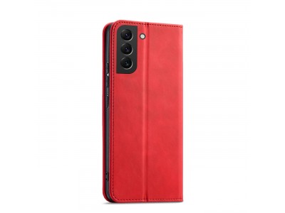 Magnet Fancy Case (�erven�) - Pe�a�enkov� puzdro s magnetick�m zatv�ran�m na Samsung Galaxy S22+ (S22 Plus)