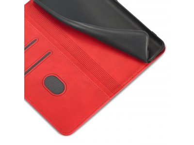 Magnet Fancy Case (erven) - Peaenkov puzdro s magnetickm zatvranm na Samsung Galaxy S22+ (S22 Plus)