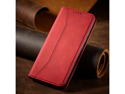 Magnet Fancy Case (�erven�) - Pe�a�enkov� puzdro s magnetick�m zatv�ran�m na Samsung Galaxy S22+ (S22 Plus)