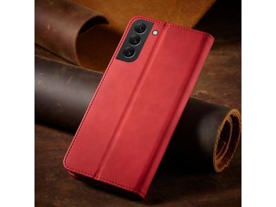 Magnet Fancy Case (�erven�) - Pe�a�enkov� puzdro s magnetick�m zatv�ran�m na Samsung Galaxy S22+ (S22 Plus)