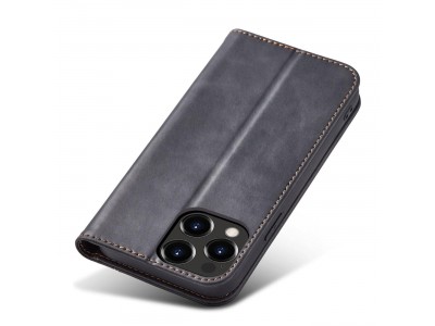 Magnet Fancy Case (�ern�) - Pen�enkov� pouzdro s magnetick�m zatv�ran�m na iPhone 14 Pro