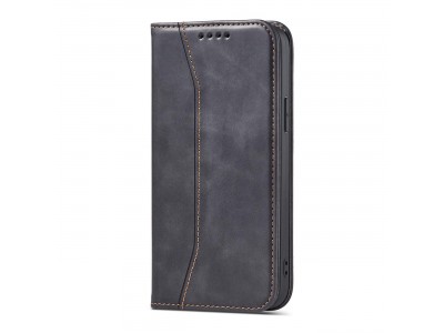 Magnet Fancy Case (�ern�) - Pen�enkov� pouzdro s magnetick�m zatv�ran�m na iPhone 14 Pro