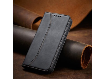 Magnet Fancy Case (�ern�) - Pen�enkov� pouzdro s magnetick�m zatv�ran�m na iPhone 14 Pro