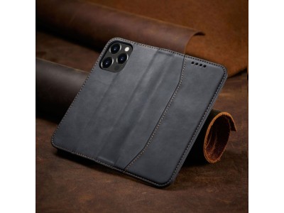 Magnet Fancy Case (�ern�) - Pen�enkov� pouzdro s magnetick�m zatv�ran�m na iPhone 14 Pro