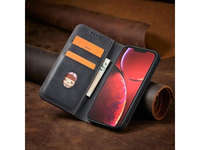 Magnet Fancy Case (�ern�) - Pen�enkov� pouzdro s magnetick�m zatv�ran�m na iPhone 14 Pro
