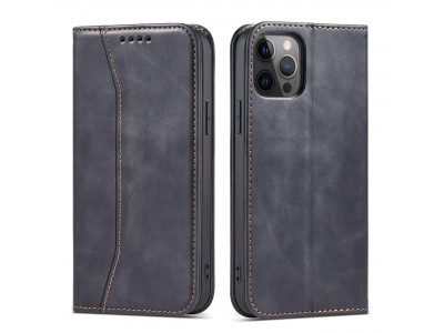 Magnet Fancy Case (čierna) - Peňaženkové puzdro s magnetickým zatváraním na Samsung Galaxy A23 5G