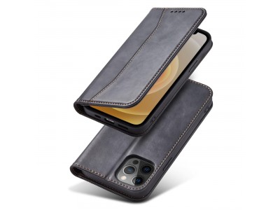 Magnet Fancy Case (ierna) - Peaenkov puzdro s magnetickm zatvranm na Samsung Galaxy A23 5G