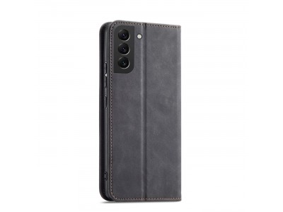 Magnet Fancy Case (�ierna) - Pe�a�enkov� puzdro s magnetick�m zatv�ran�m na Samsung Galaxy S23
