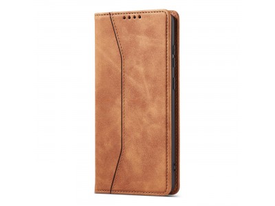 Magnet Fancy Case (hned�) - Pen�enkov� pouzdro s magnetick�m zatv�ran�m na Samsung Galaxy S22 Ultra