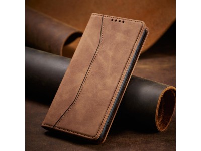 Magnet Fancy Case (hned�) - Pen�enkov� pouzdro s magnetick�m zatv�ran�m na Samsung Galaxy S22 Ultra
