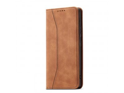 Magnet Fancy Case (hned�) - Pe�a�enkov� puzdro s magnetick�m zatv�ran�m na Samsung Galaxy S23 Ultra