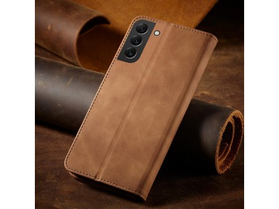 Magnet Fancy Case (hned�) - Pe�a�enkov� puzdro s magnetick�m zatv�ran�m na Samsung Galaxy S23 Ultra
